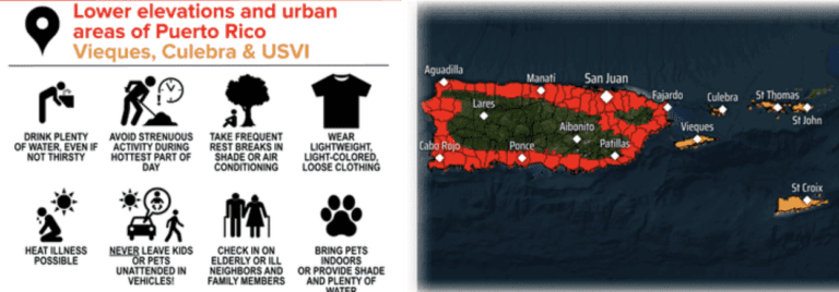 National Weather Service Announces Heat Alerts Across USVI, Puerto Rico